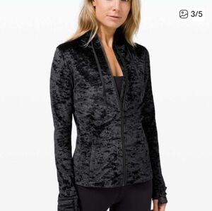LIMITED EDITION Lululemon Define Jacket Crushed Velvet Dark Blue Size 6